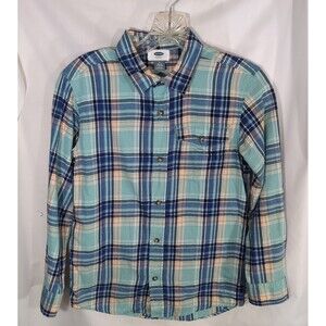 Old Navy Long Sleeve Button Up Shirt Multicolor Plaid Womans Size Large